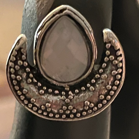 4pc Antiqued Silver boho ring set - Picture 3 of 6